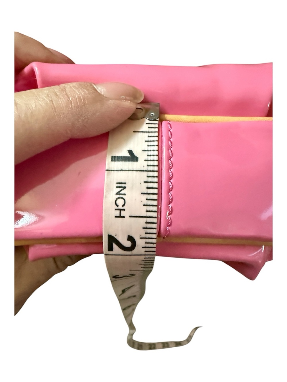 Dooney & Bourke Pink Patent Crossbody with Tan Trim - Picture 6 of 13